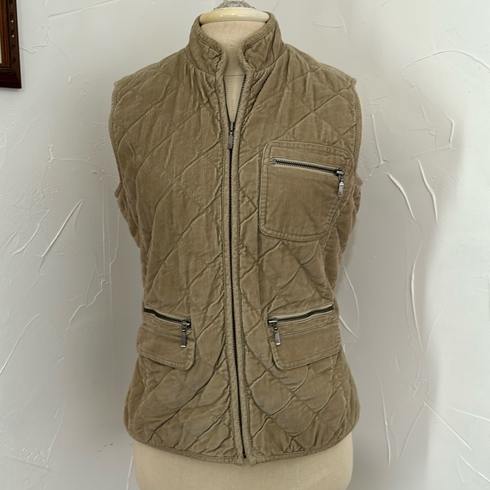 Eddie Bauer Quilted Corduroy Vest